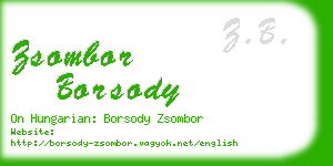 zsombor borsody business card